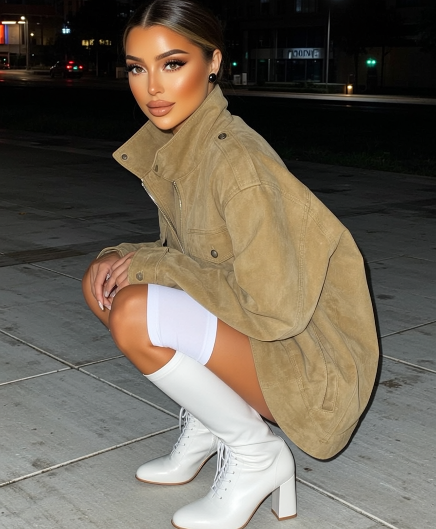 Suede Oversized Jacket