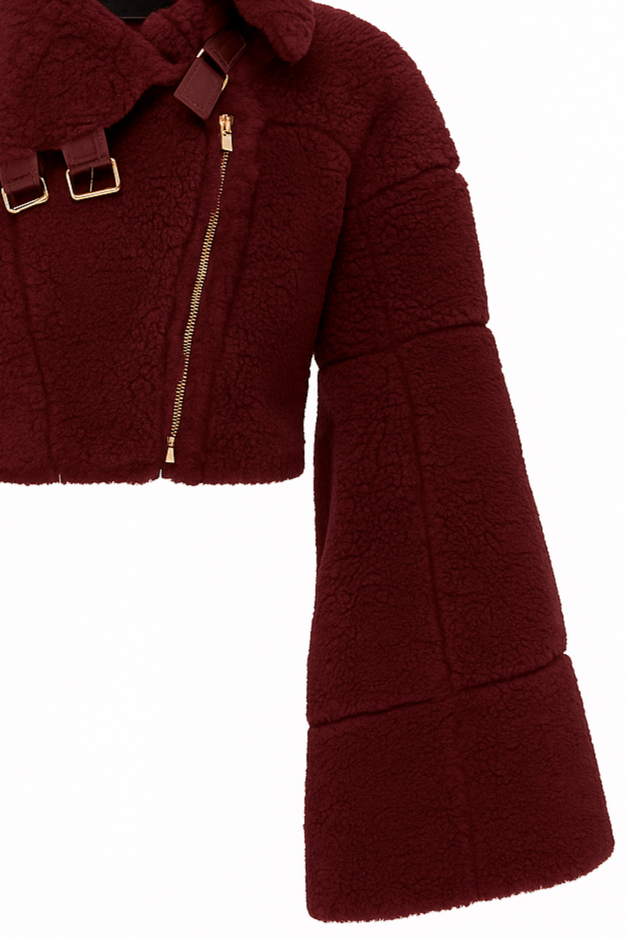 Von Emme – Burgundy Shearling Jacket