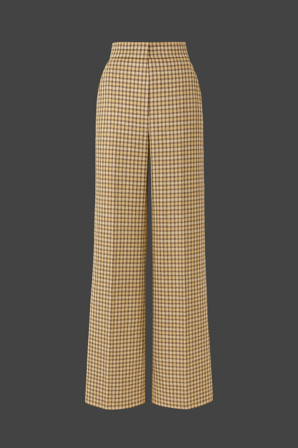 Elegant beige check two-piece suit women – Italian wool silk by Von Emme