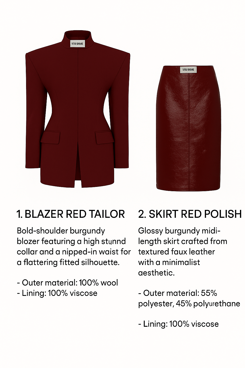 Von Emme – Burgundy Power Set