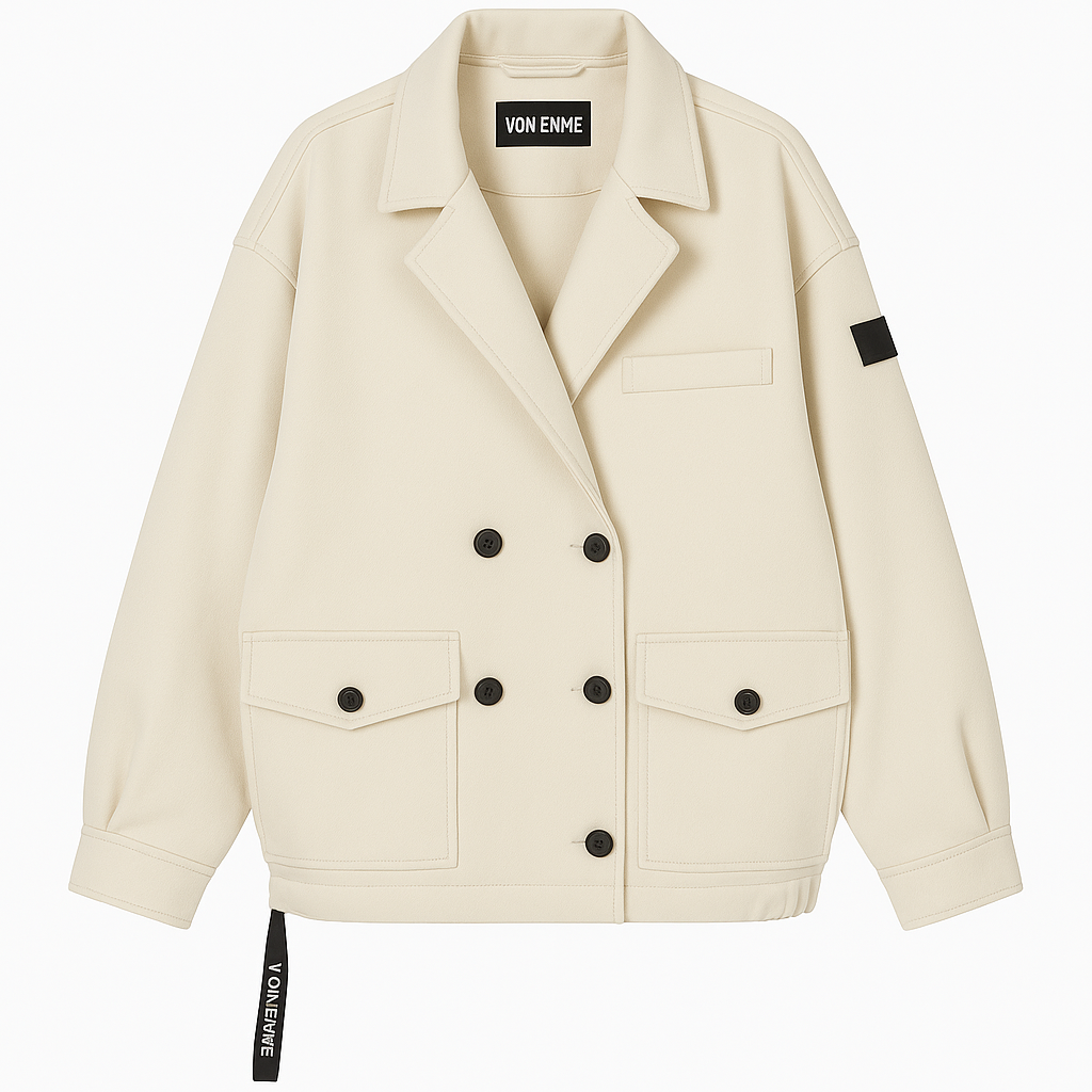 Emblem Double-Breasted Jacket