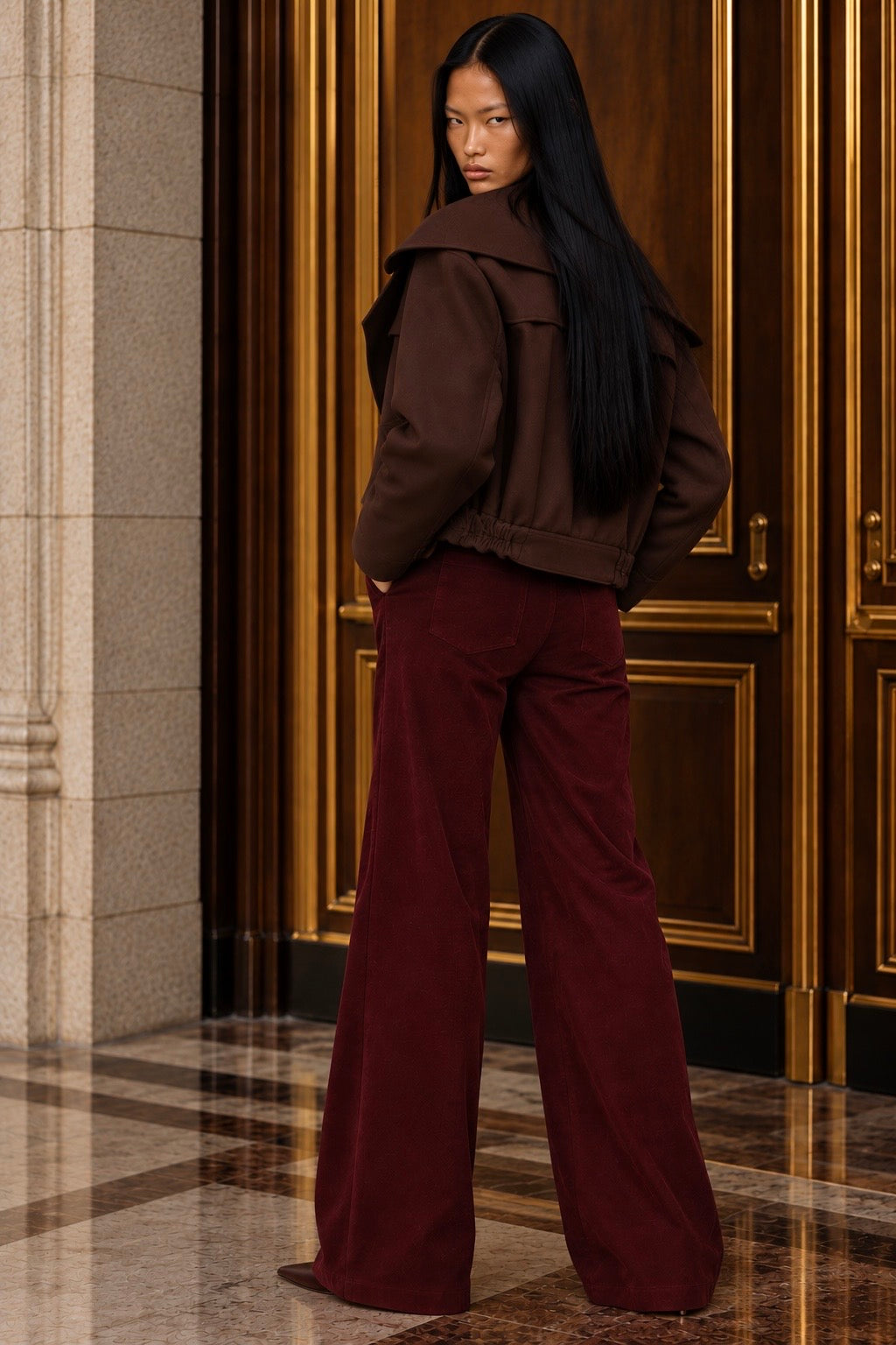 CROPPED GABARDINE JACKET