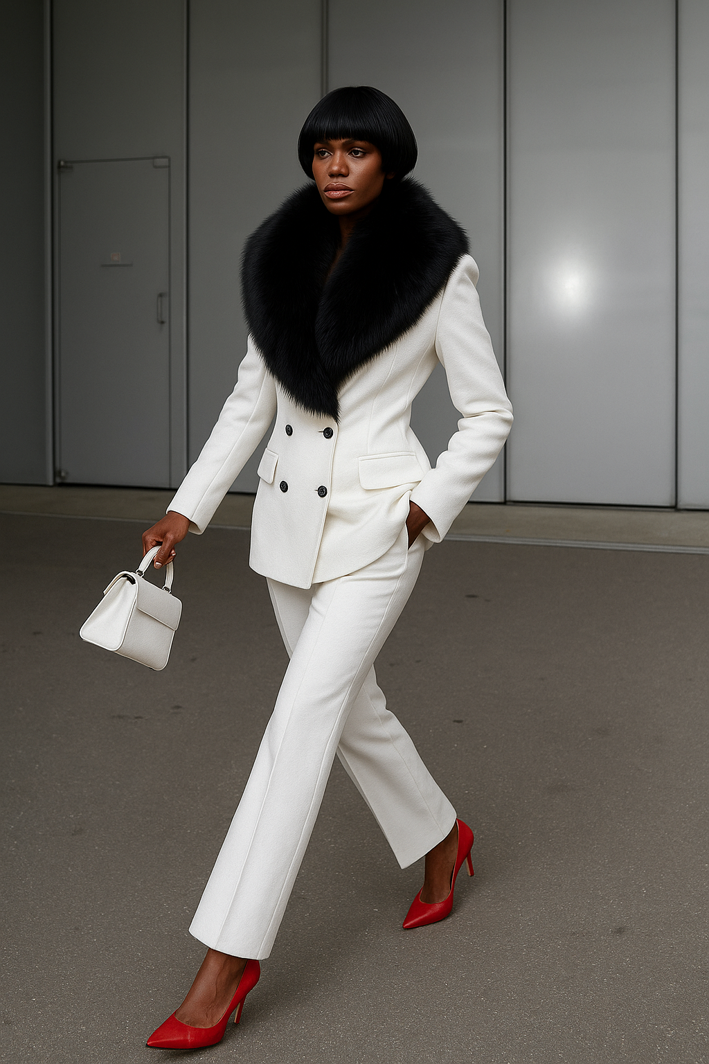 Von Emme – Ivory Wool Suit with Fox Collar
Premium Tailoring Collection
