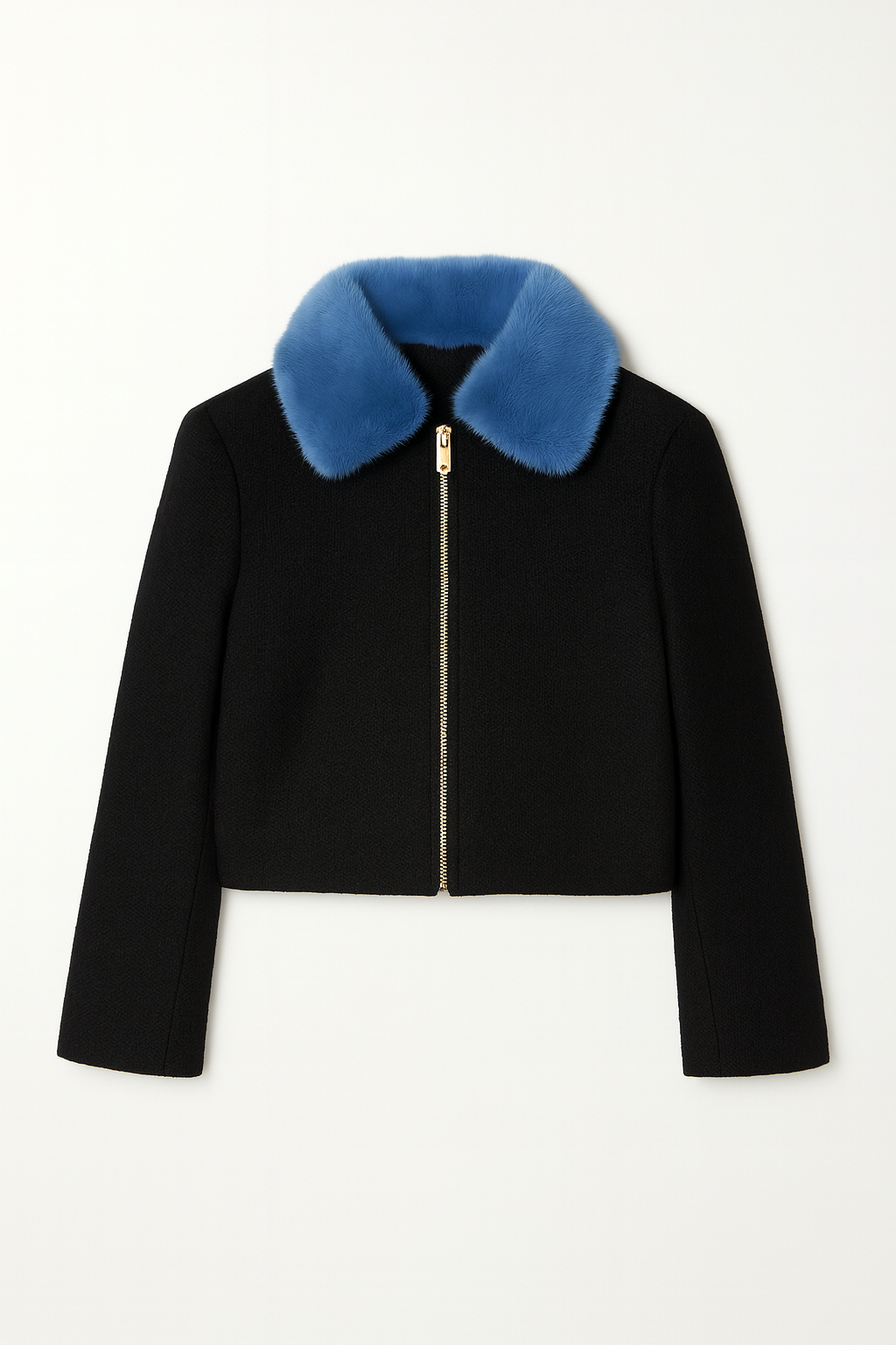 Von Emme – Cropped Wool Jacket with Mink Collar