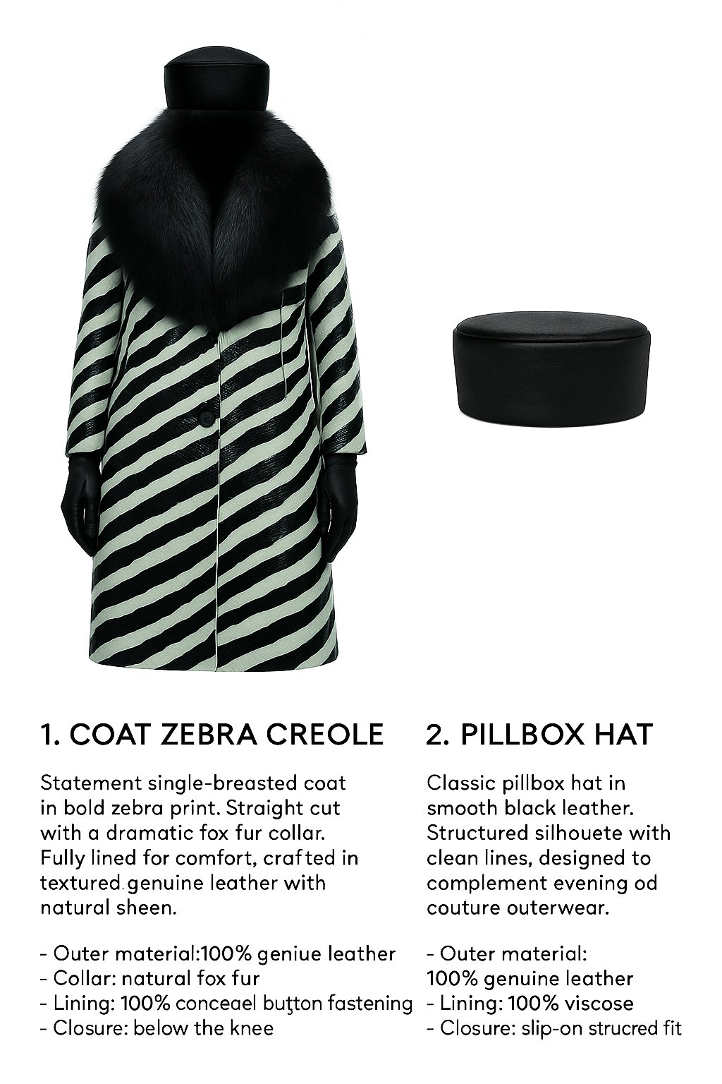 VON EMME – COAT ZEBRA CREOLE