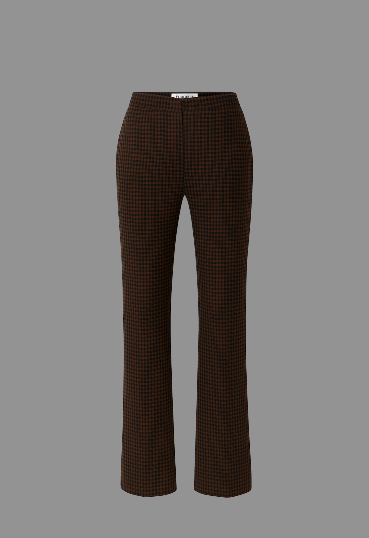 Von Emme brown check wool structured blazer suit for women – corset waist power tailored set