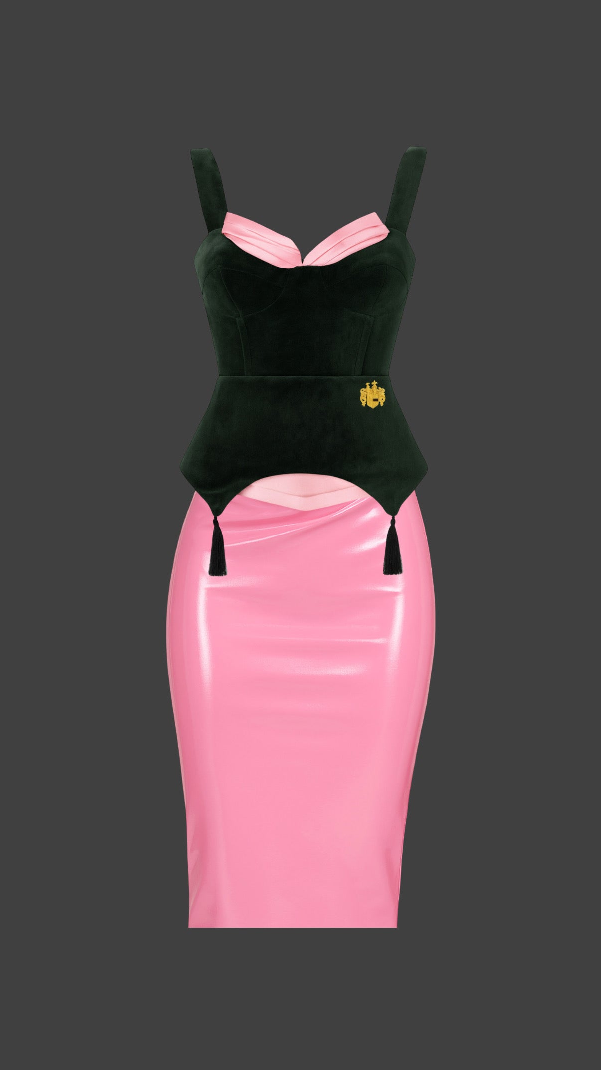Von Emme – Pink Gloss Pencil Skirt
