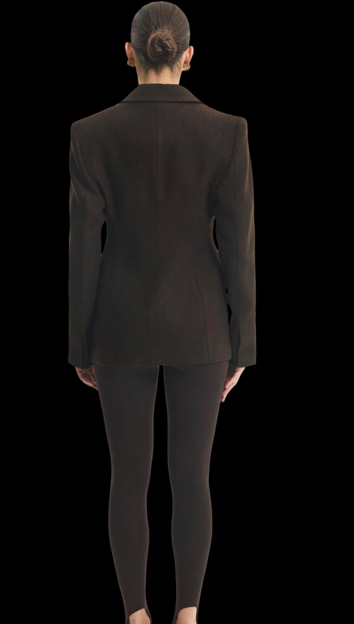 Espresso Sculpted Wool Blazer
