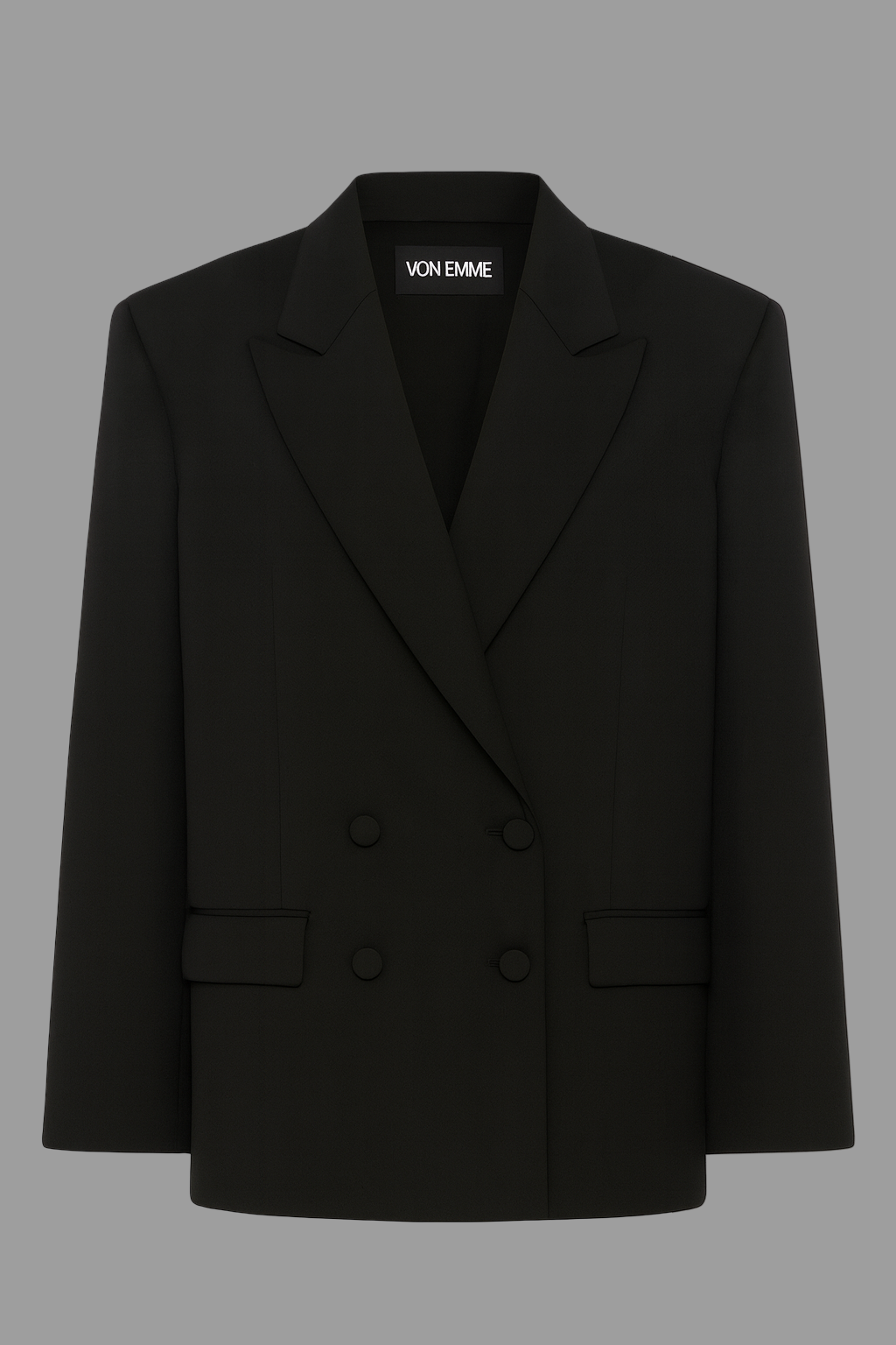 Women’s classic wool two-piece suit high waist wide leg pants & oversized blazer