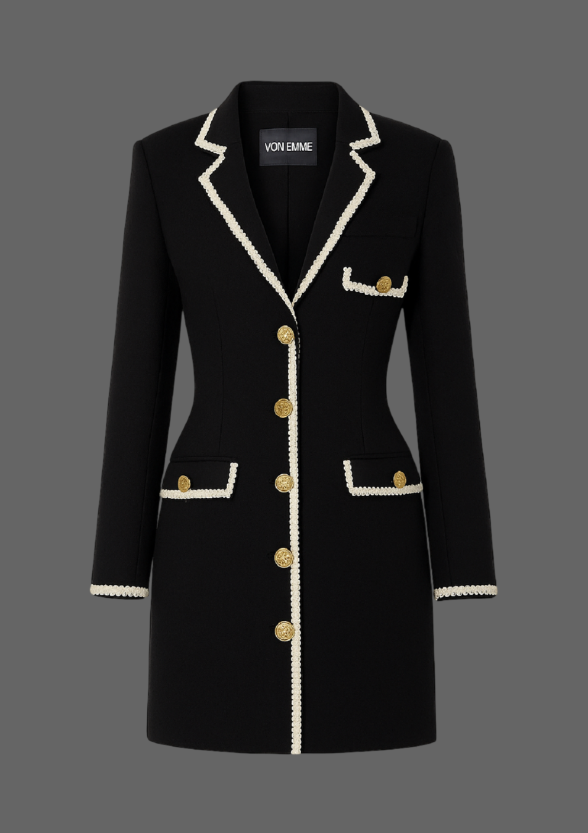 Von Emme – Pearl Crest Blazer Dress