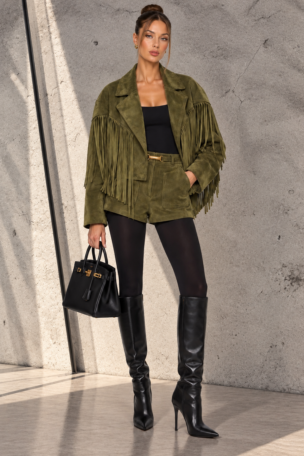 THE SIENNA FRINGE SUEDE JACKET
