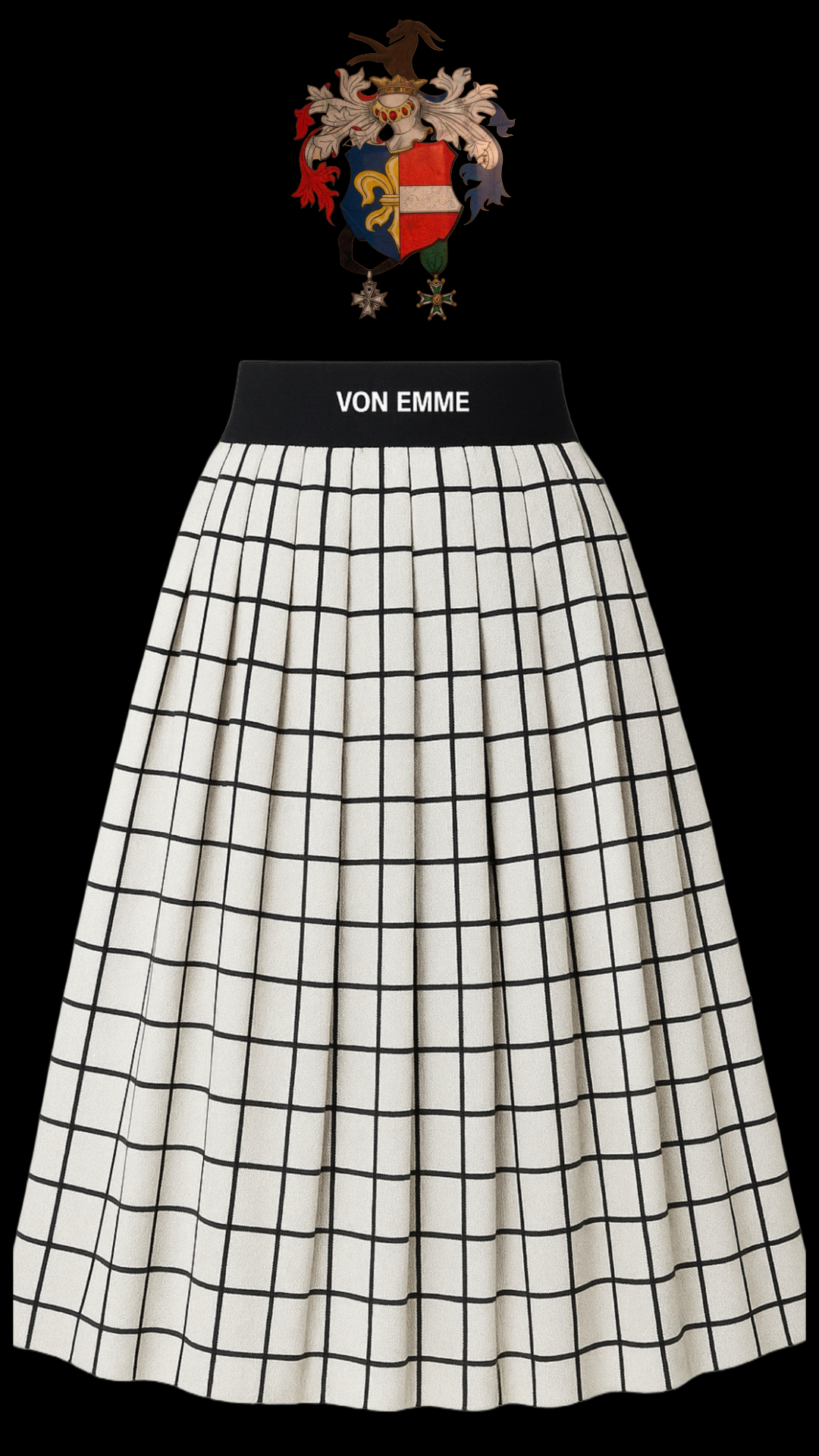 Von Emme – Italian Wool Pleated  Skirt