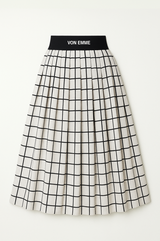 Von Emme – Italian Wool Pleated  Skirt