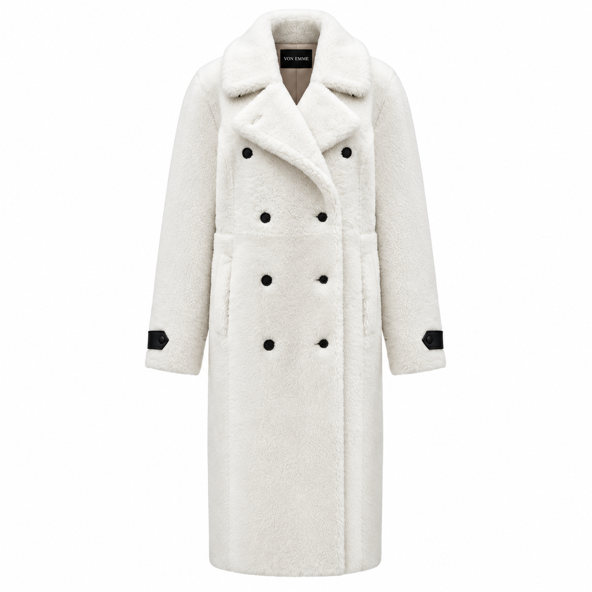 THE IVORY SHEARLING COAT | Women's Genuine Sheepskin Long Coat