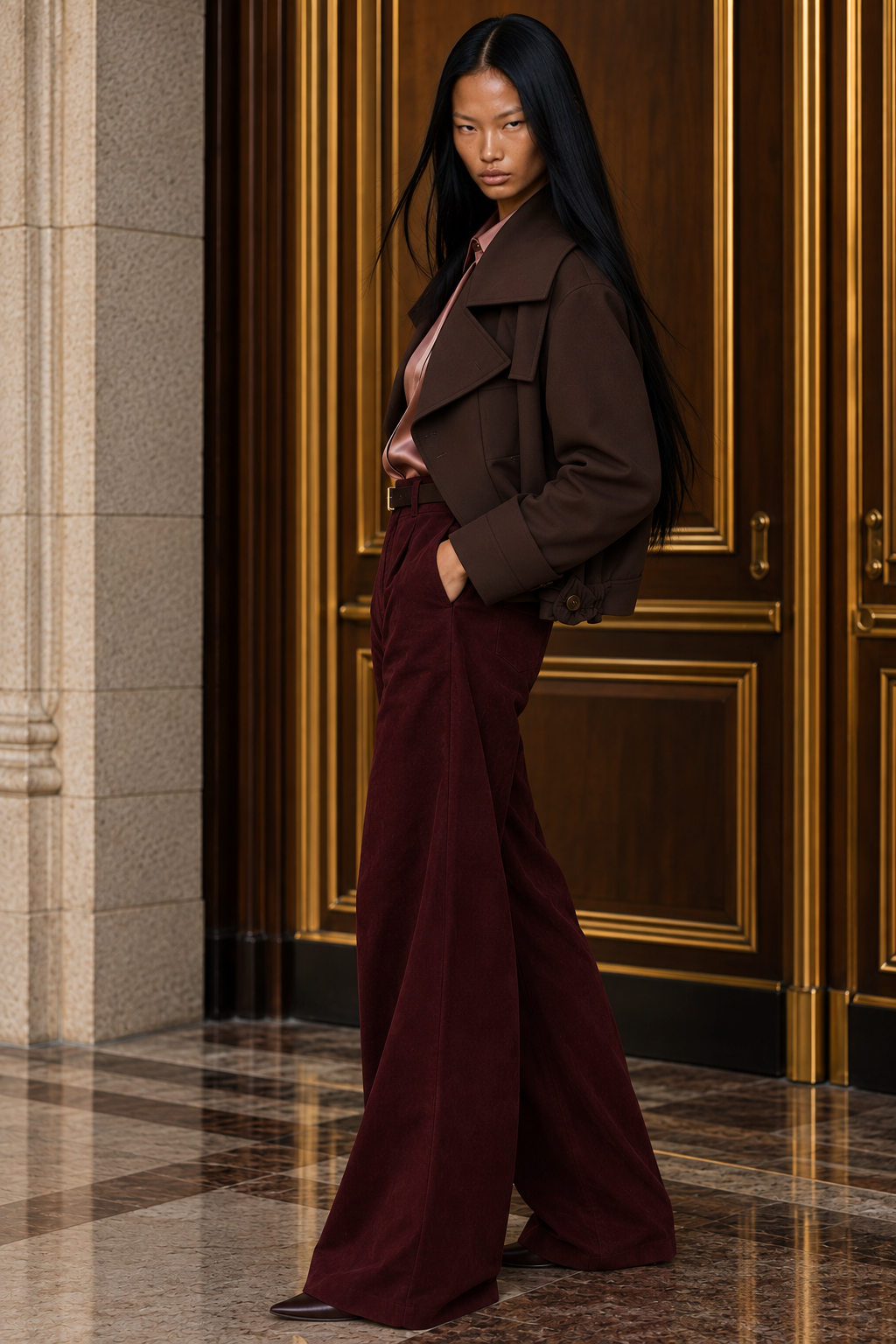CROPPED GABARDINE JACKET