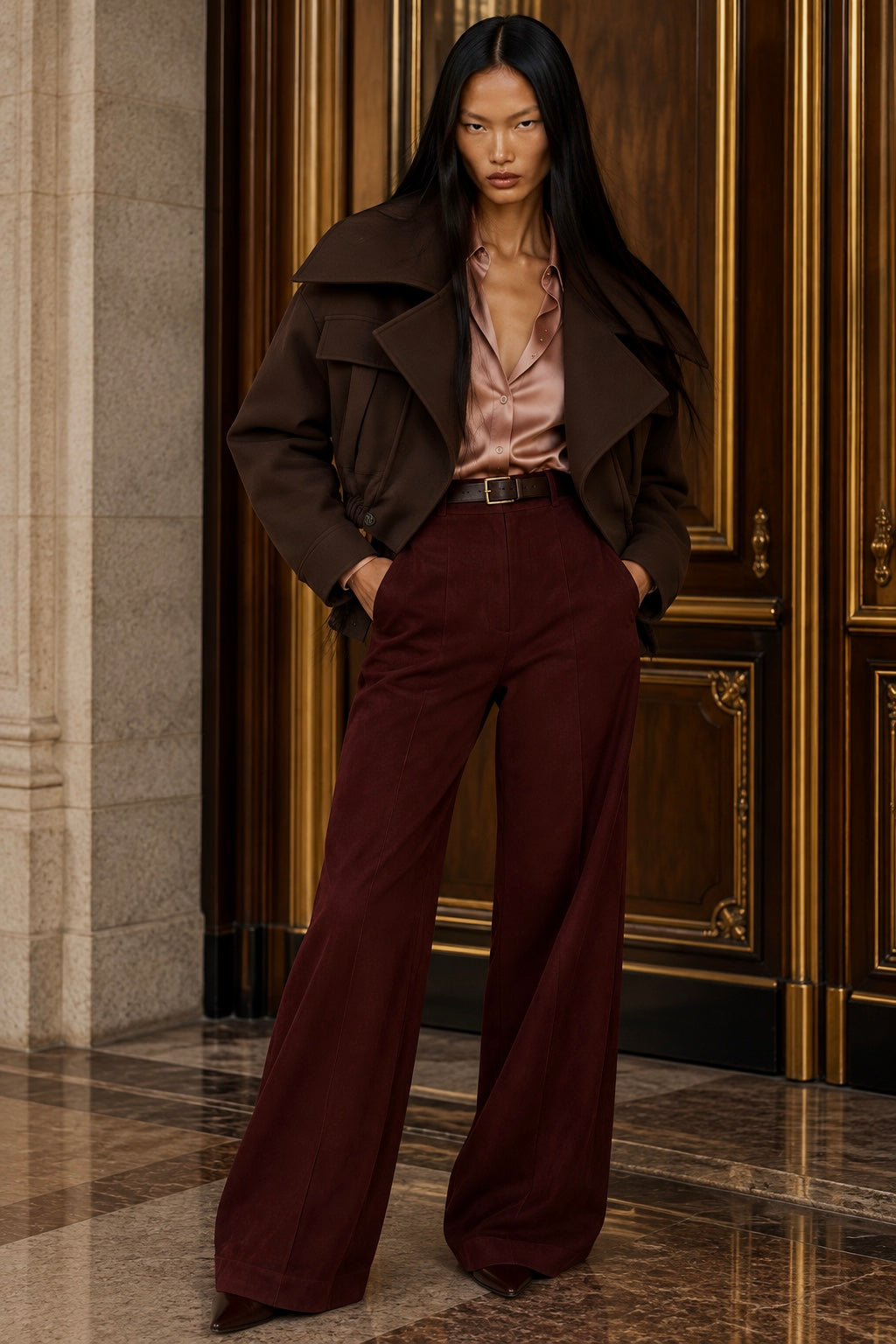 CROPPED GABARDINE JACKET