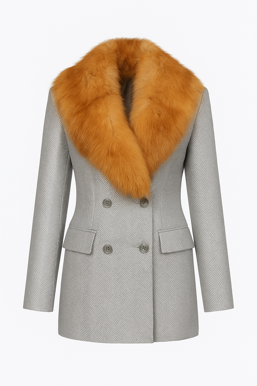 Von Emme – Emerald Power Suit with Fox Collar