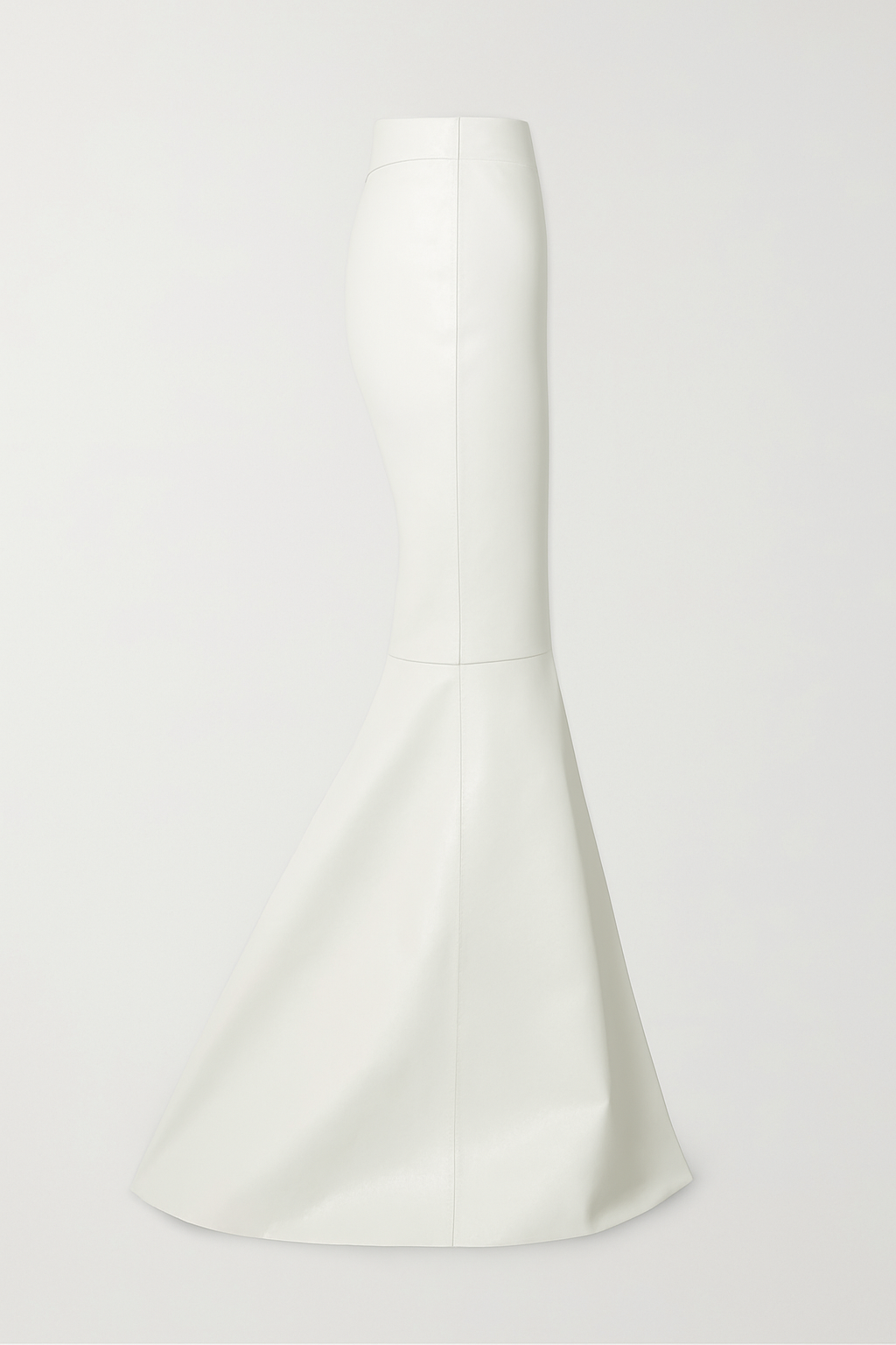 Von Emme – White Leather Mermaid Skirt Minimalist Luxury Collection