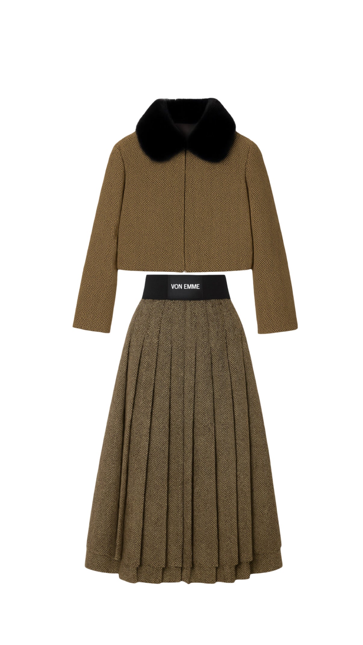 Von Emme – Italian Wool Pleated Skirt