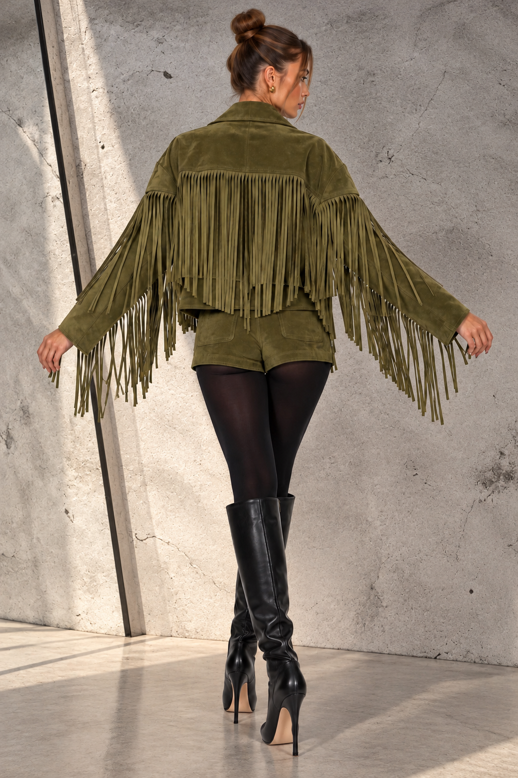 THE SIENNA FRINGE SUEDE JACKET