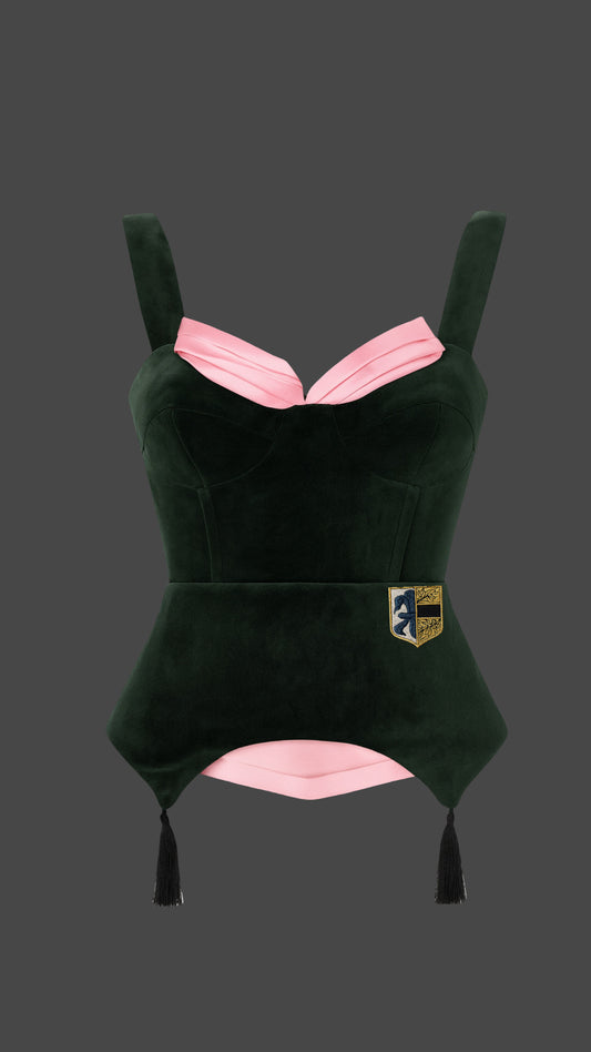 Von Emme – Velvet & Silk Corset Top