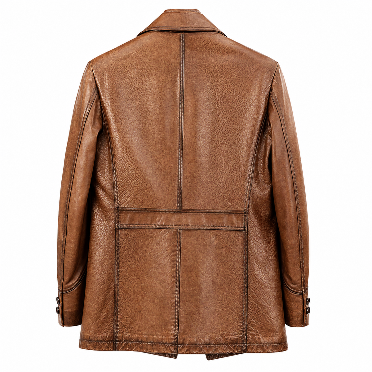 THE COGNAC LEATHER BIKER JACKET