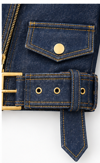 THE INDIGO DENIM BIKER JACKET
