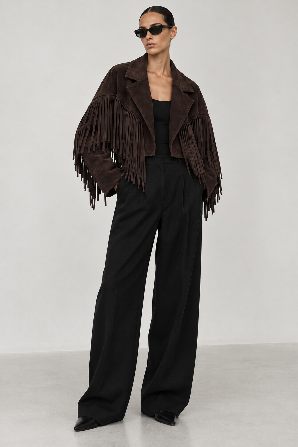 THE SIENNA FRINGE SUEDE JACKET