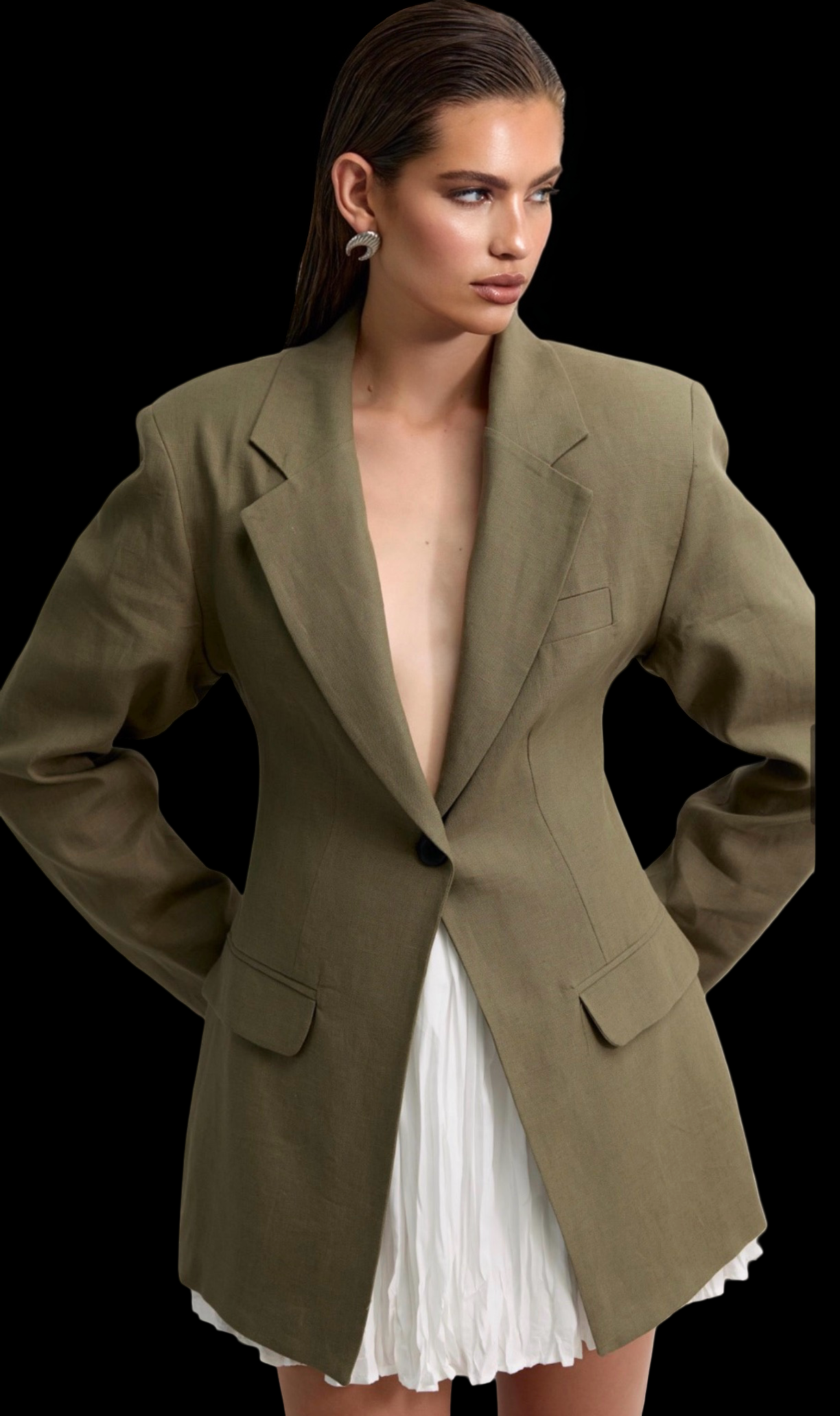 Olivia Linen Tailored Blazer