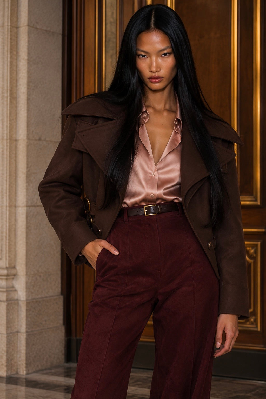 CROPPED GABARDINE JACKET