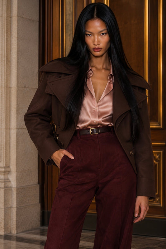 CROPPED GABARDINE JACKET