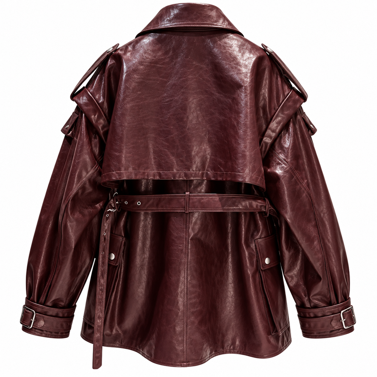 THE NOIR LEATHER JACKET | Women’s Genuine Sheepskin Belted Leather Jacket