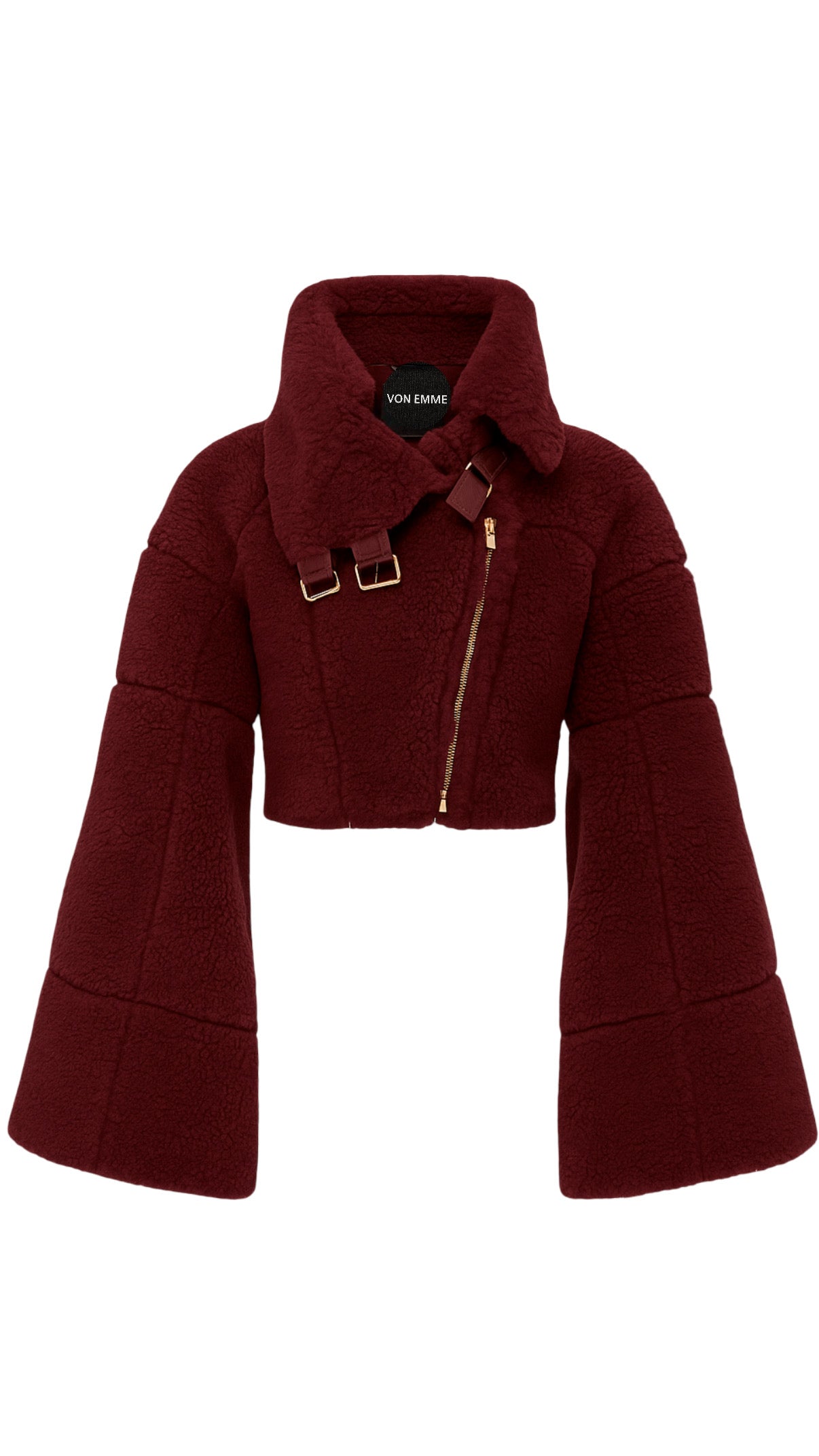 Von Emme – Burgundy Shearling Jacket