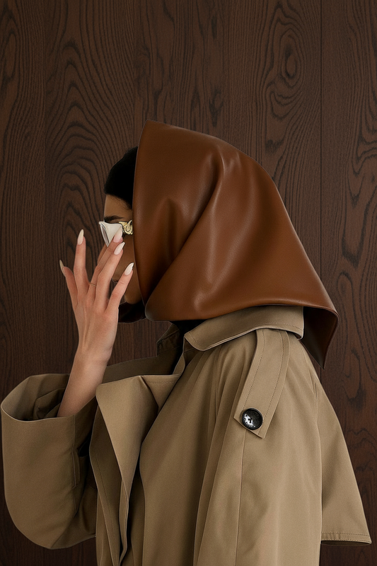 Von Emme — Black Leather Headscarf