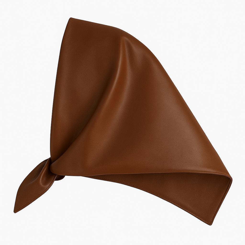 Von Emme — Black Leather Headscarf