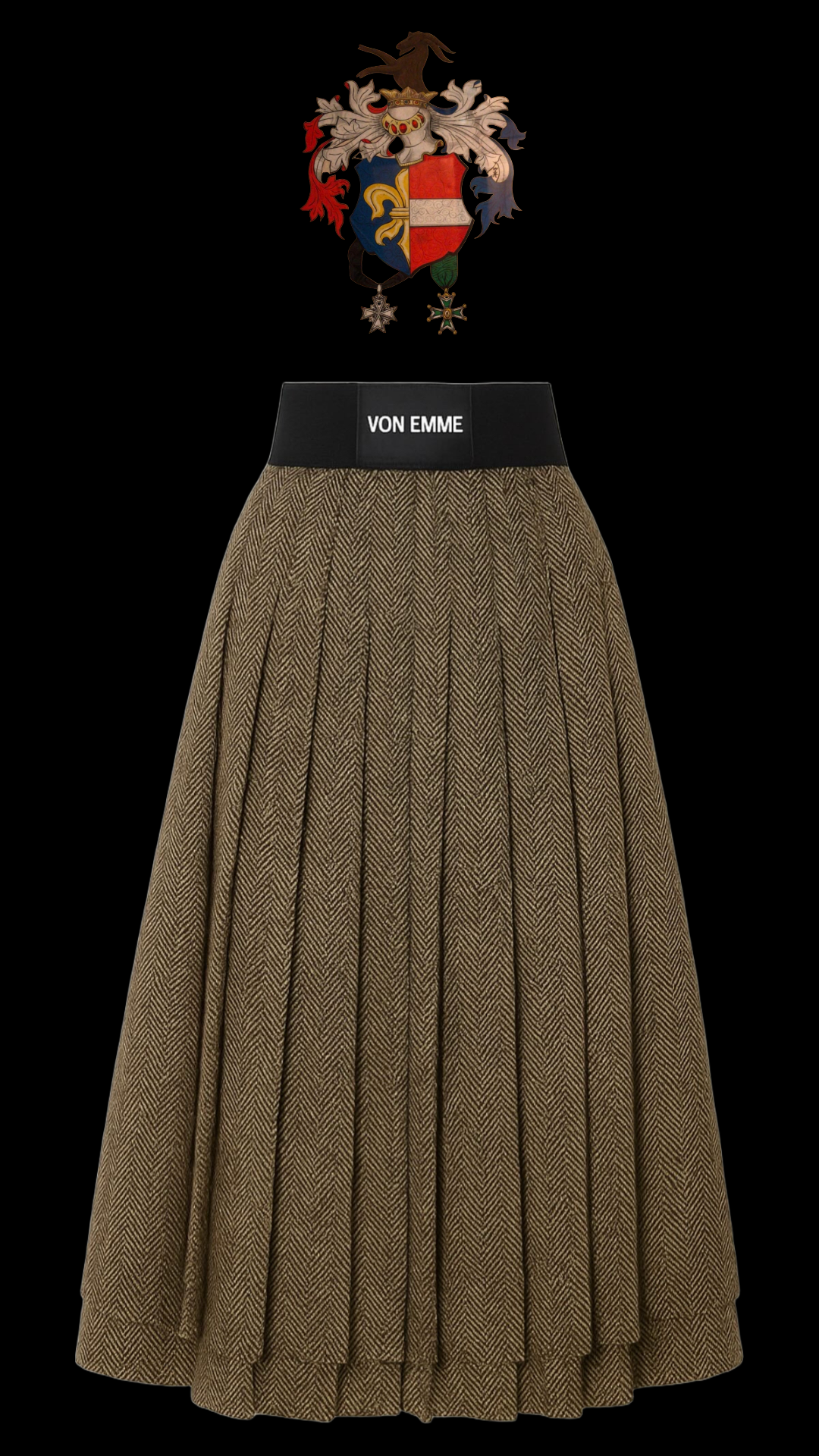 Von Emme – Italian Wool Pleated Skirt