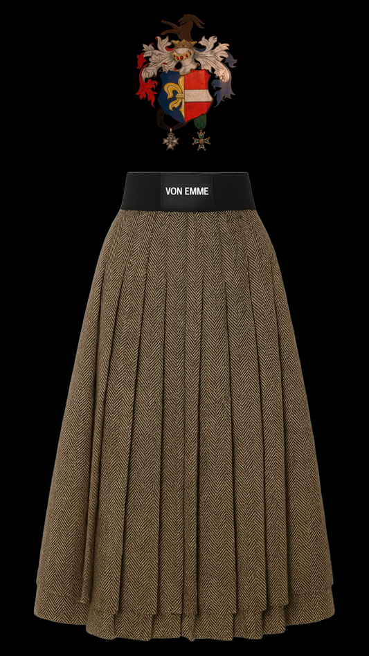 Von Emme – Italian Wool Pleated Skirt