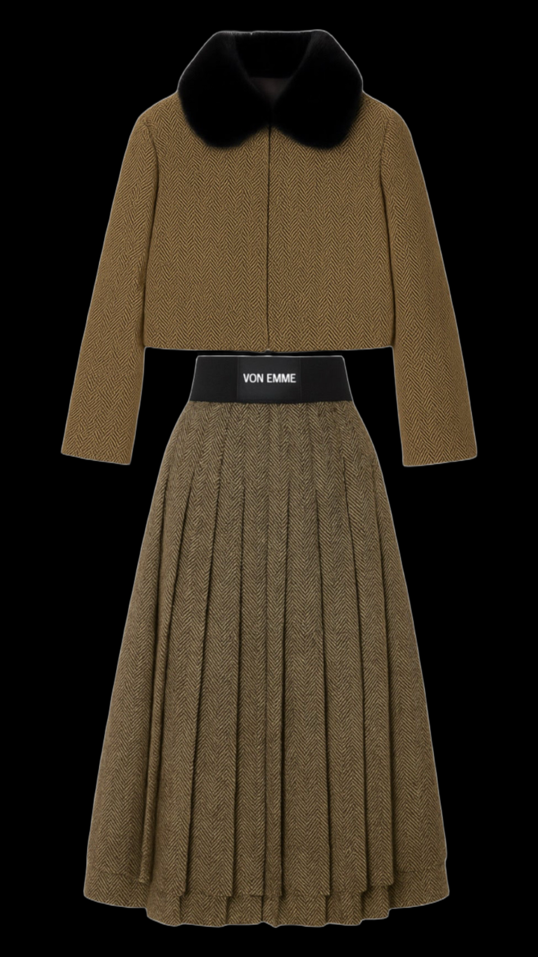 Von Emme – Italian Wool Pleated Skirt