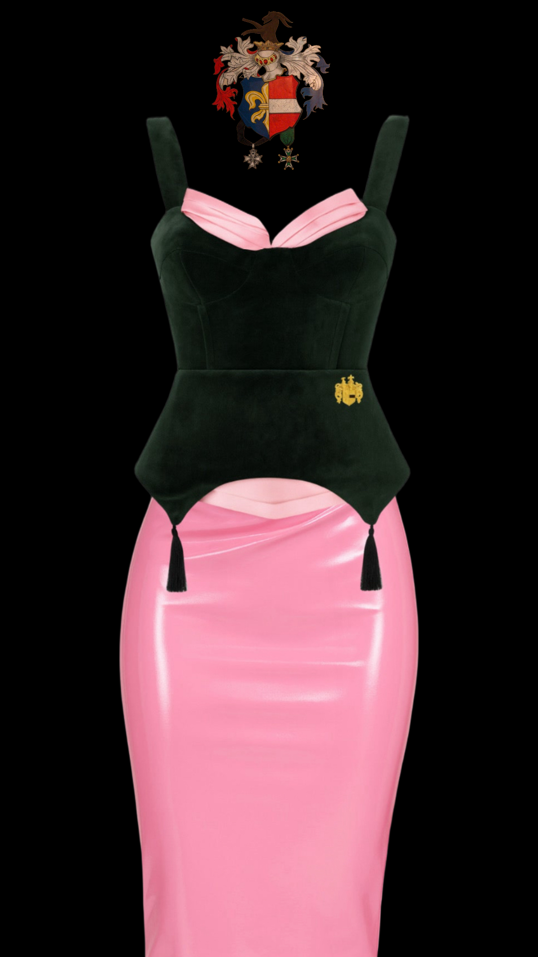 Von Emme – Pink Gloss Pencil Skirt